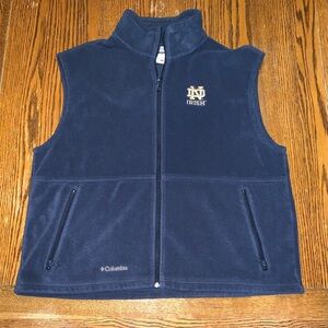 Vintage Columbia Notre Dame Fighting Irish Fleece Vest